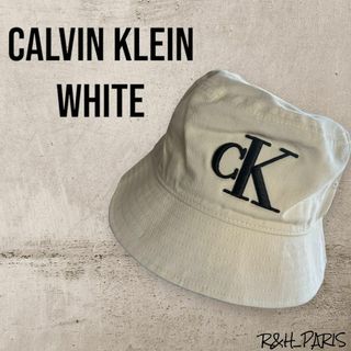 カルバンクライン(Calvin Klein)のCALVIN CLEIN カルバンクライン ハット ホワイト 新品未使用(ハット)