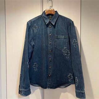 クロムハーツ(Chrome Hearts)のクロムハーツ　デニムシャツ　デニムパッチデザイン(シャツ)