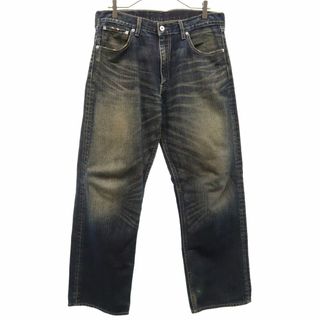 リーバイス(Levi's)のリーバイス ストレート デニムパンツ W33 ネイビー LEVI'S ジーパン メンズ 【中古】  【240223】(ワークパンツ/カーゴパンツ)