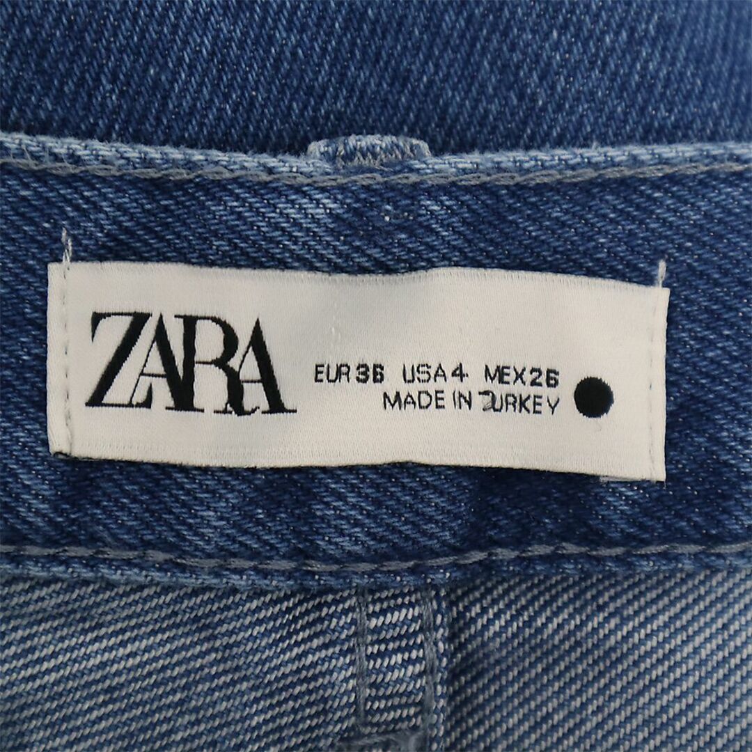 ZARA(ザラ)のザラ ワイド デニムパンツ USA4 ブルー ZARA ジーパン ボタンフライ メンズ 【中古】  【240223】 メンズのパンツ(デニム/ジーンズ)の商品写真