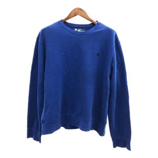 ポロラルフローレン(POLO RALPH LAUREN)の90年代 Polo by Ralph Lauren ポロ ラルフローレン スウェット トップス ワンポイントロゴ ブルー (メンズ XL) 中古 古着 P8221(スウェット)