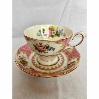 ロイヤルアルバート(ROYAL ALBERT)の未使用　ロイヤルアルバート　レディーカーライル　カップ＆ソーサ　ピンク花柄　②(グラス/カップ)