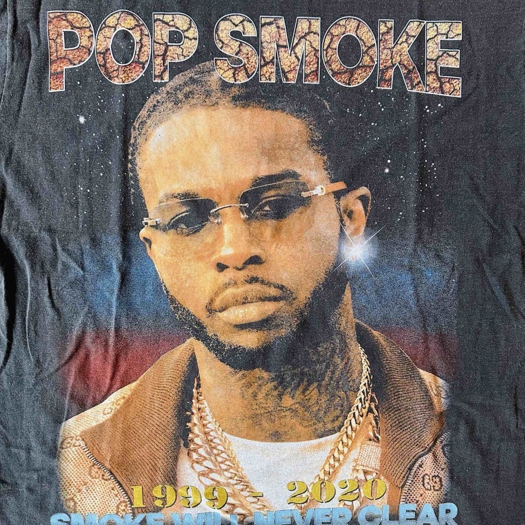 Pop smoke ポップスモーク　古着Tシャツ　ラップTシャツ メンズのトップス(その他)の商品写真
