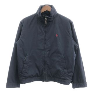 ポロラルフローレン(POLO RALPH LAUREN)の90年代 Polo by Ralph Lauren ラルフローレン スイングトップ アウター ワンポイントロゴ ネイビー (メンズ L) 中古 古着 P8285(その他)