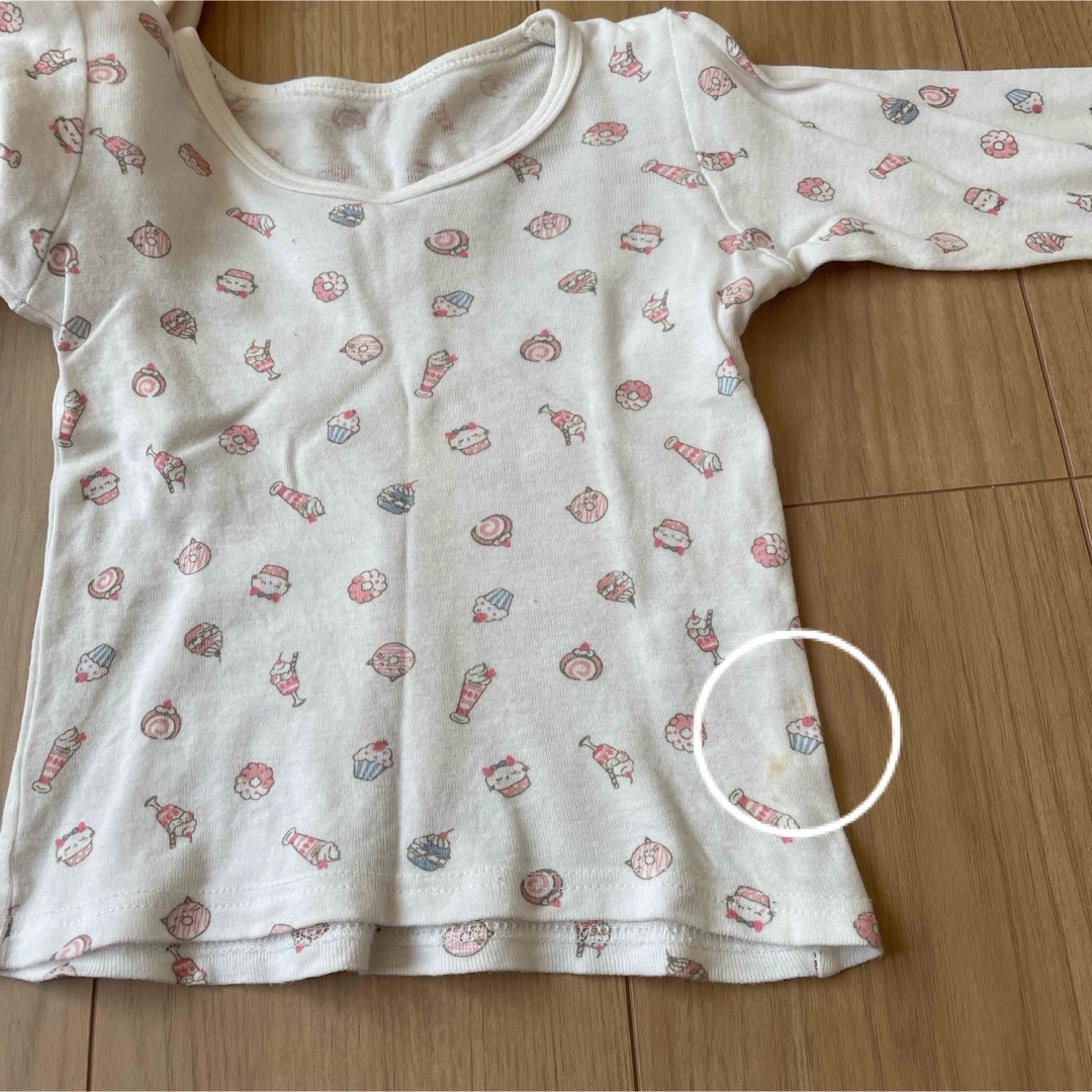 長袖肌着 90cm まとめ売り キッズ/ベビー/マタニティのキッズ服女の子用(90cm~)(下着)の商品写真