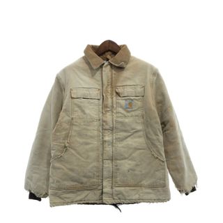 カーハート(carhartt)の80年代 Carhartt カーハート トラディショナルコート アウター ワーク 100周年モデル ベージュ (メンズ XL相当) 中古 古着 P8312(その他)