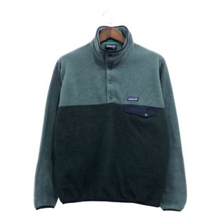 パタゴニア(patagonia)のpatagonia パタゴニア SYNCHILLA シンチラ スナップT フリースジャケット アウター アウトドア ブルー (メンズ M) 中古 古着 P8338(その他)