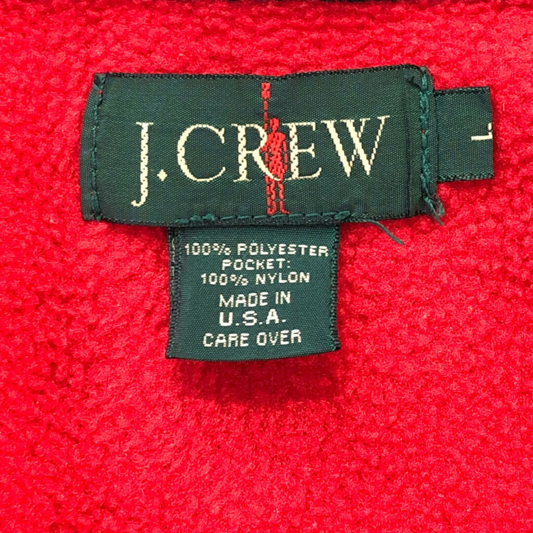 J.Crew(ジェイクルー)の80年代 USA製 J.CREW ジェイクルー ハーフジップ フリースジャケット アウター レッド (メンズ L) 中古 古着 P8343 メンズのジャケット/アウター(その他)の商品写真
