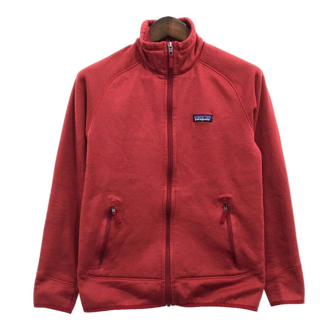 patagonia(パタゴニア)のpatagonia パタゴニア テック フリースジャケット アウター アウトドア ワンポイントロゴ レッド (メンズ S) 中古 古着 P8372 メンズのジャケット/アウター(その他)の商品写真