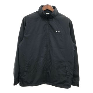 ナイキ(NIKE)の2000年代～ NIKE ナイキ ウィンドブレーカー ジャケット アウター スポーツ ワンポイントロゴ ブラック (メンズ XL) 中古 古着 P8522(その他)