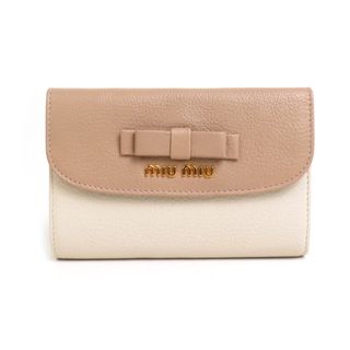 miumiu - 極美品 miumiu ラウンドファスナー 花柄 フラワー miuロゴ 長