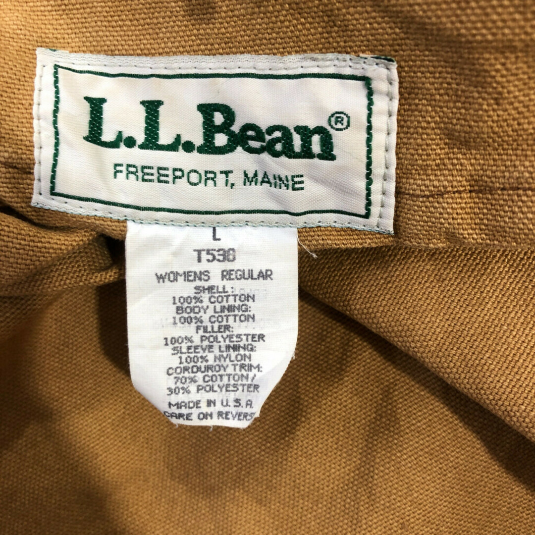 L.L.Bean(エルエルビーン)の70年代 USA製 L.L.Bean エルエルビーン フィールドコート ハンティング アウトドア ヴィンテージ (レディース L) 中古 古着 P8604 レディースのジャケット/アウター(その他)の商品写真