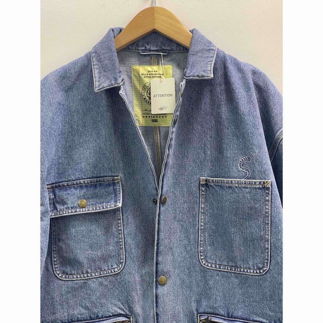 BEAMS(ビームス)のEVISEN x 髙田音楽制作事務所 x SSZ DENIM C/ALL JKT メンズのジャケット/アウター(カバーオール)の商品写真