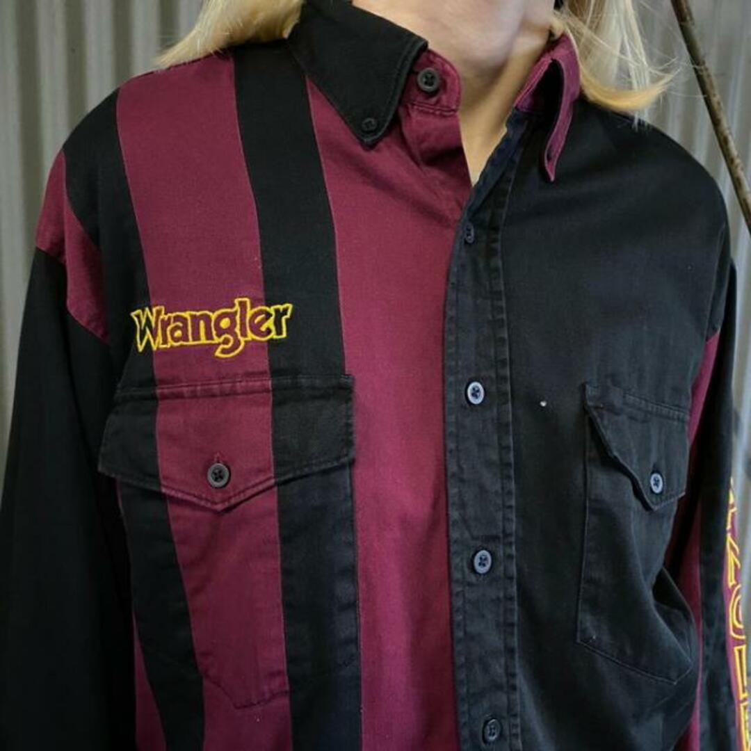 Wrangler(ラングラー)の90年代 Wrangler ラングラー 切替 刺繍 長袖 ウエスタンシャツ メンズM相当 メンズのトップス(シャツ)の商品写真