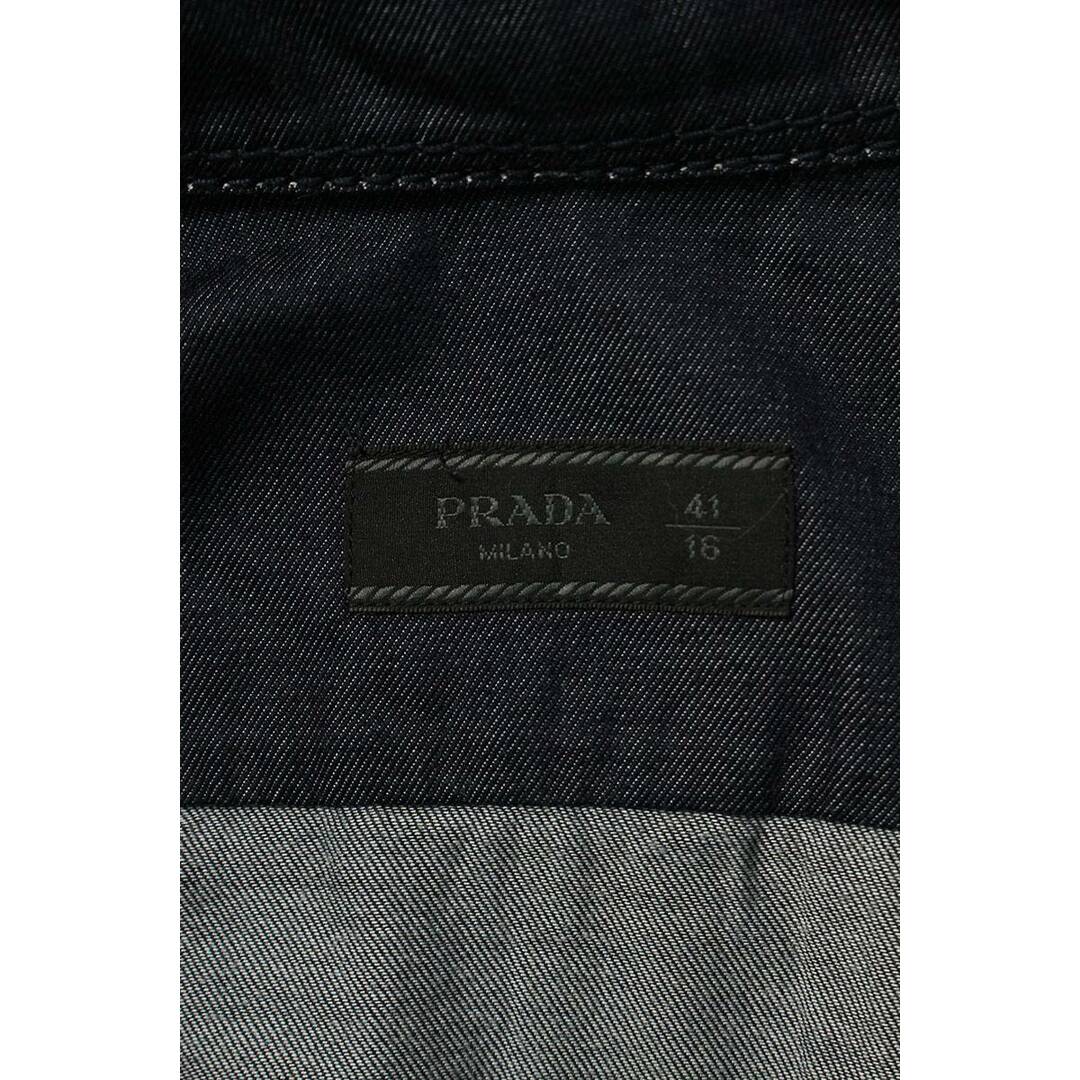 PRADA(プラダ)のプラダ  GEC076 三角ロゴプレートデニム長袖シャツ メンズ 41 メンズのトップス(シャツ)の商品写真