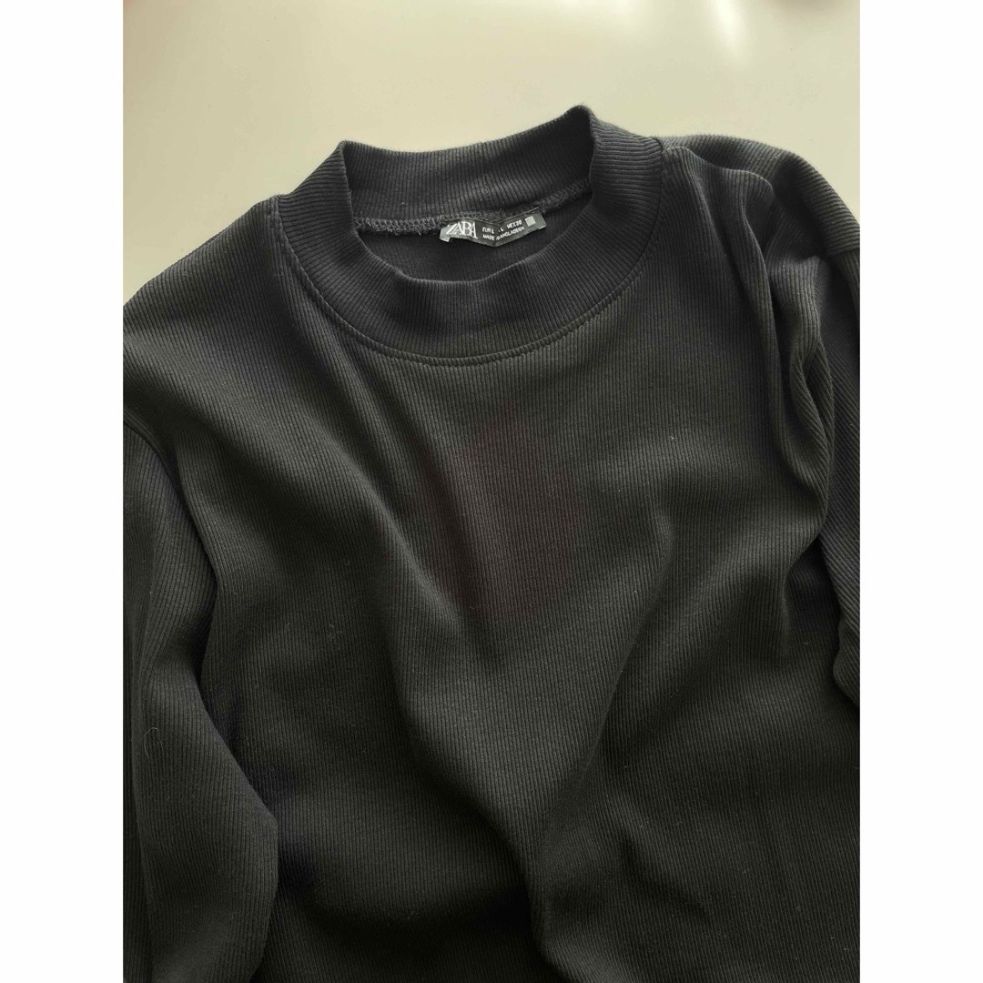 ZARA(ザラ)のZARA リブモックネックワンピース　マキシワンピ レディースのワンピース(ロングワンピース/マキシワンピース)の商品写真