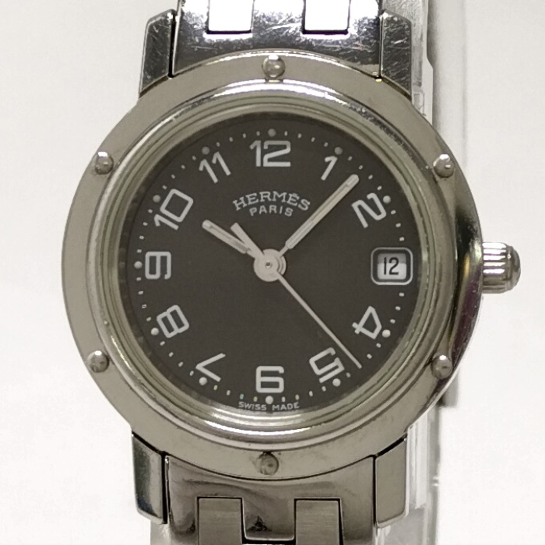 Hermes(エルメス)のHERMES クリッパー レディース 腕時計 クオーツ SS グレー文字盤 レディースのファッション小物(腕時計)の商品写真