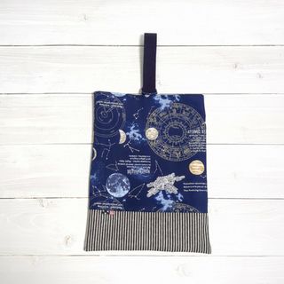 上靴入れ（宇宙ステーション　ネイビー）(外出用品)