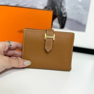 エルメス(Hermes)のエルメス べアンコンパクト エプソン ゴールド Y刻印(財布)