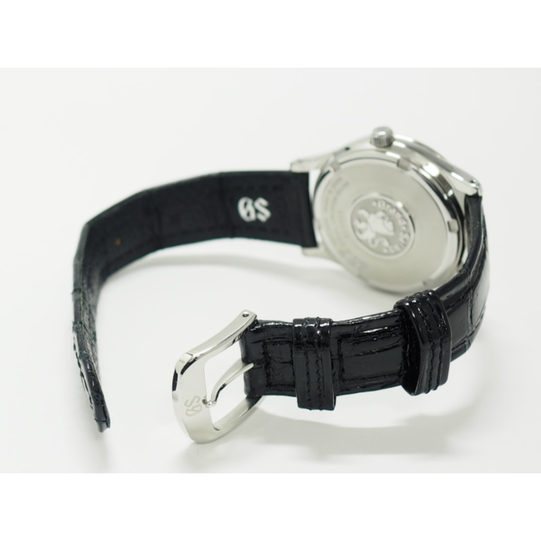 SEIKO グランドセイコー メンズ 腕時計 クオーツ SS レザー最大約19革ブラック素材機能