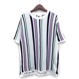 アバハウス(ABAHOUSE)のアバハウス ABAHOUSE Tシャツ カットソー ストライプ 柄 切替リブ(Tシャツ/カットソー(半袖/袖なし))