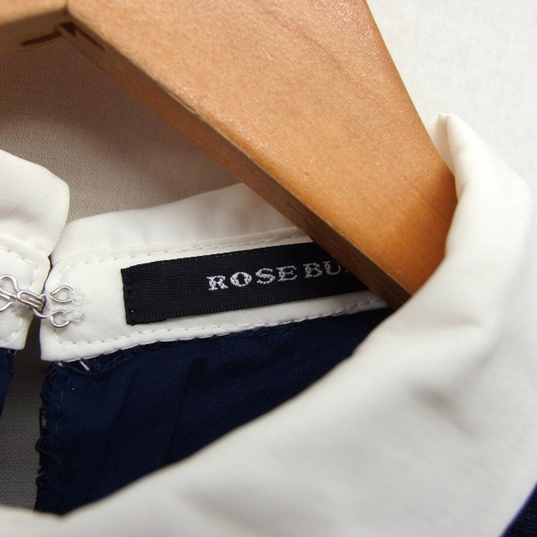 ROSE BUD(ローズバッド)のローズバッド ROSE BUD カットソー ブラウス レース 花柄 切替衿 レディースのトップス(カットソー(長袖/七分))の商品写真