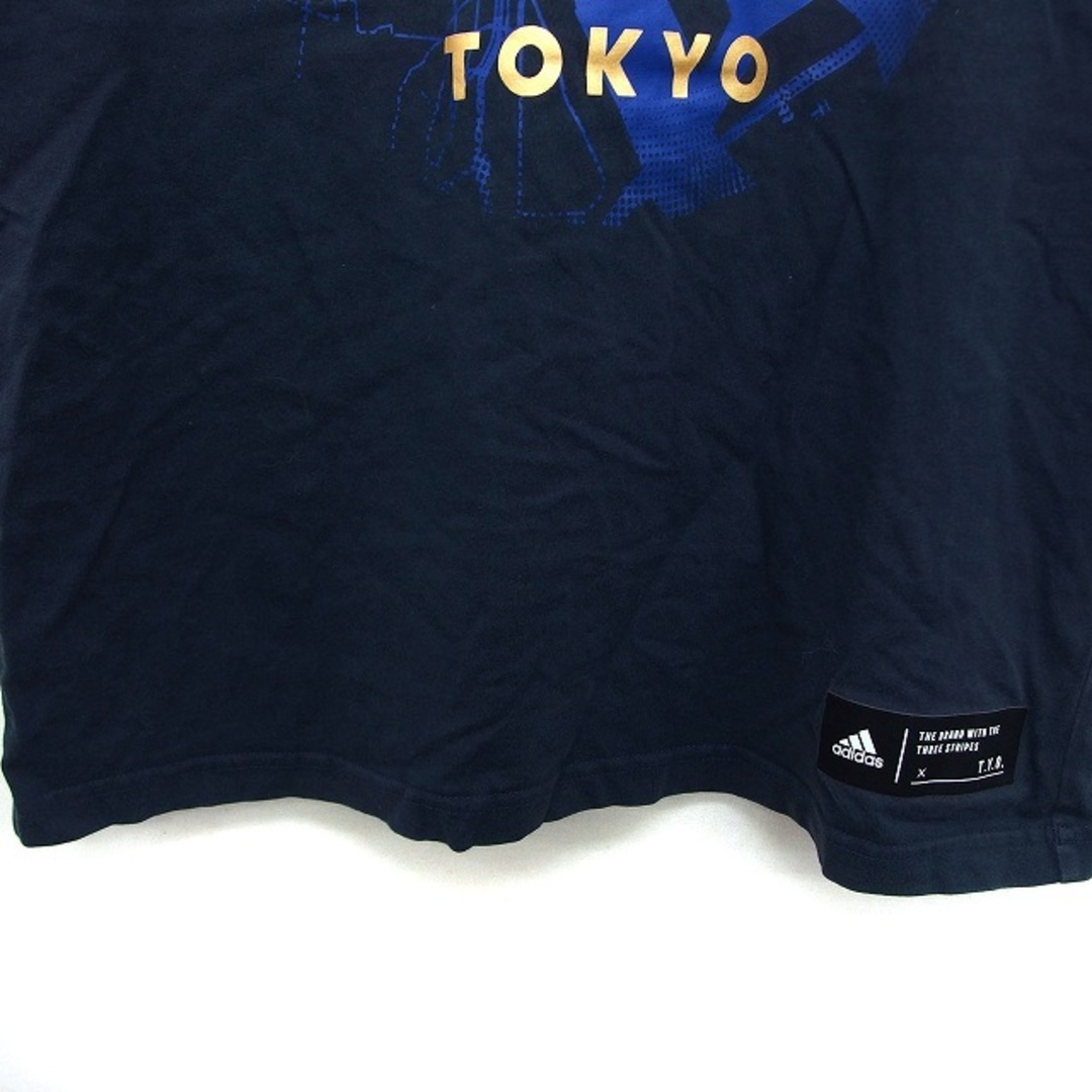 adidas(アディダス)のアディダス 国内正規品 カットソー Tシャツ ロゴ リブ クルーネック プリント メンズのトップス(Tシャツ/カットソー(半袖/袖なし))の商品写真