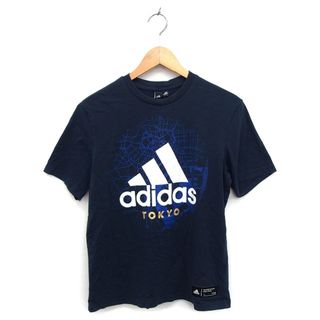 アディダス(adidas)のアディダス 国内正規品 カットソー Tシャツ ロゴ リブ クルーネック プリント(Tシャツ/カットソー(半袖/袖なし))