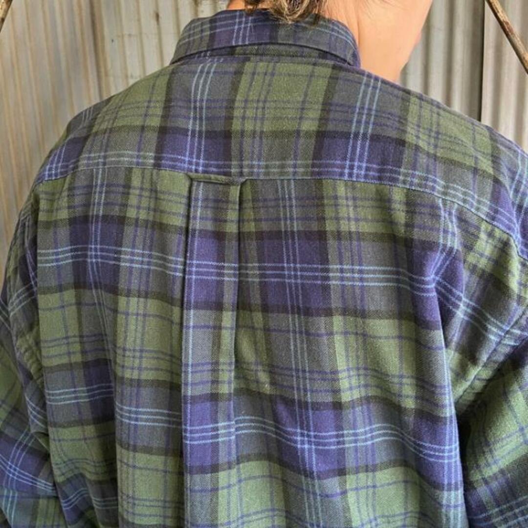 NAUTICA(ノーティカ)の90年代  NAUTICA ノーティカ ワンポイントロゴ 刺繍 長袖 チェックシャツ メンズXL相当 メンズのトップス(シャツ)の商品写真