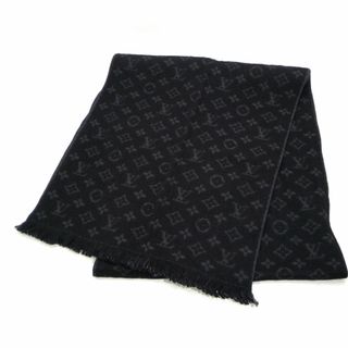 ルイヴィトン(LOUIS VUITTON)のLOUIS VUITTON マフラー モノグラム クラシック ウール ノワール(マフラー)