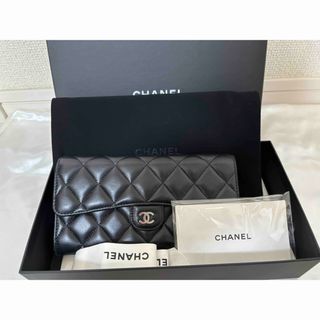 CHANEL - 【希少・極美品】CHANEL シャネル 長財布 二つ折り キャビア