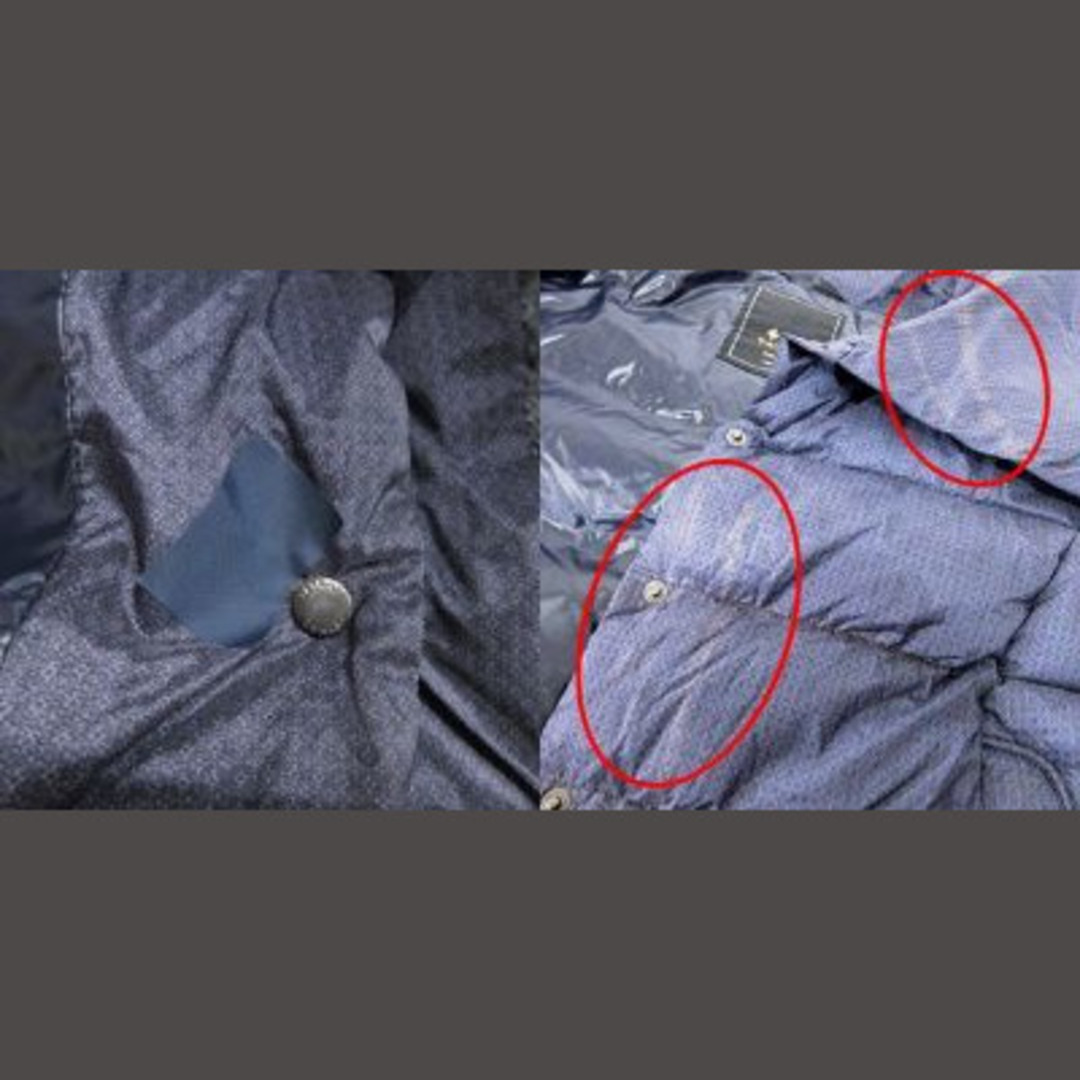 TATRAS(タトラス)のタトラス ビッグカラー ジャケット 袖リブ コート 2 ネイビー IBO47 レディースのジャケット/アウター(ダウンジャケット)の商品写真