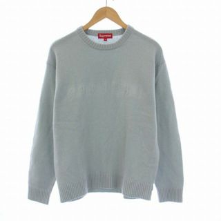 シュプリーム(Supreme)のSUPREME 22FW  Embossed Sweater ニット M 水色(ニット/セーター)