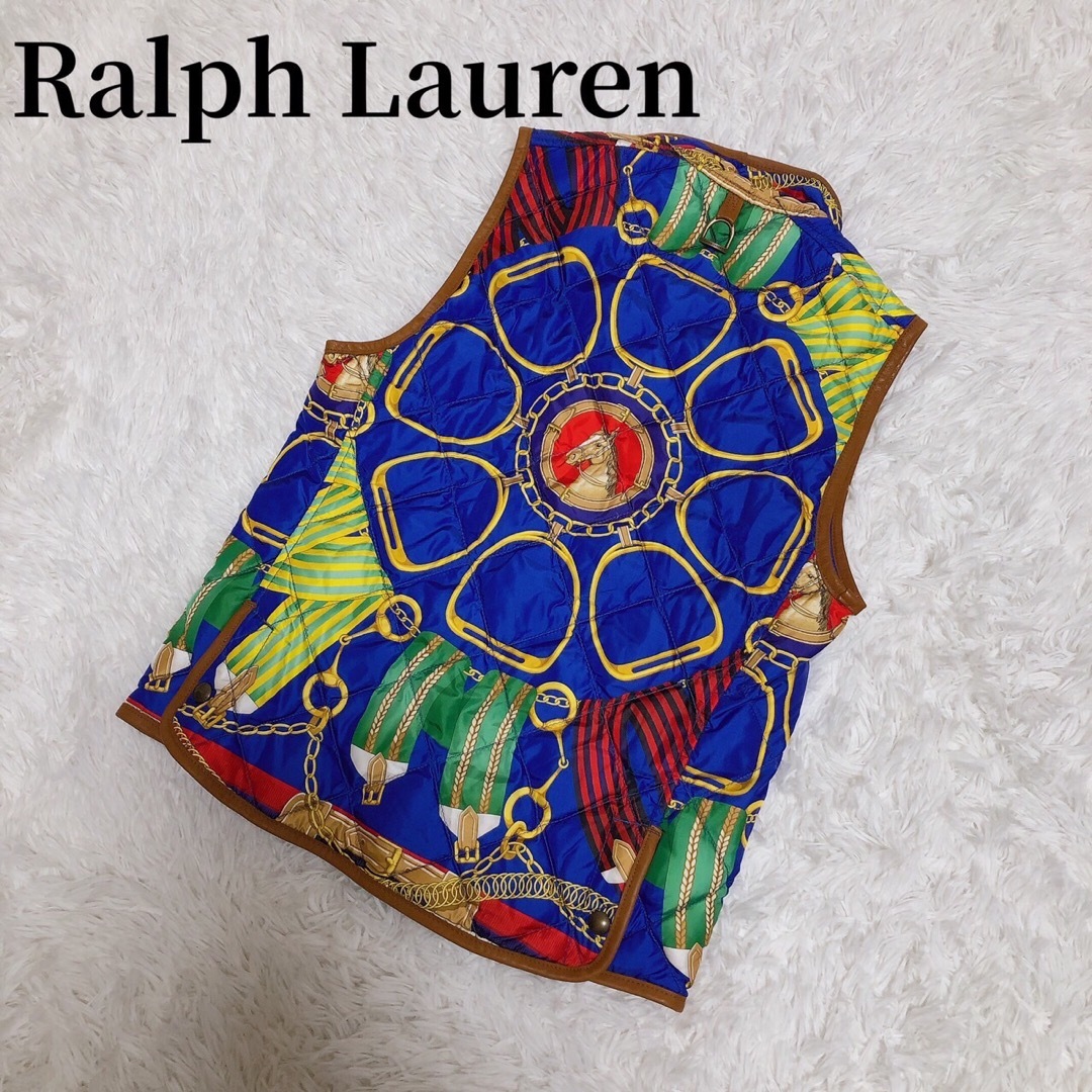 Ralph Lauren(ラルフローレン)のラルフローレン Ralph Lauren ダウン ベスト ホース レザー  メンズのジャケット/アウター(ダウンベスト)の商品写真