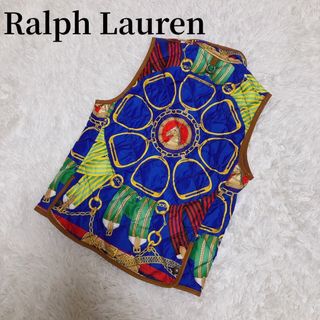 ラルフローレン Ralph Lauren ダウン ベスト ホース レザー 