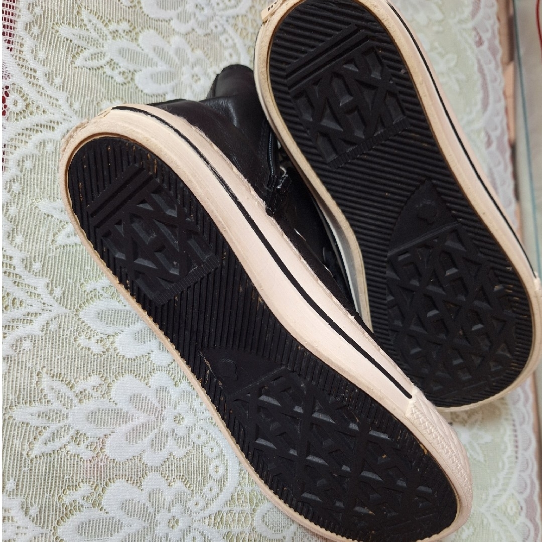 HYSTERIC MINI(ヒステリックミニ)のヒスミニ🌸レザーハイカットスニーカー🌸中古🌸22 キッズ/ベビー/マタニティのキッズ靴/シューズ(15cm~)(スニーカー)の商品写真