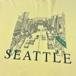 ビッグサイズ 00年代 SEATTLE  スーベニア アート プリントTシャツ メンズ2XL(Tシャツ/カットソー(半袖/袖なし))