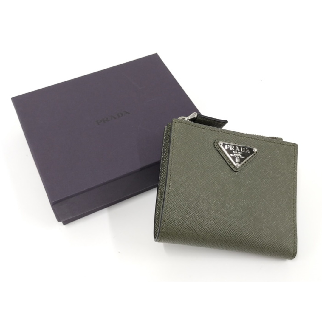 PRADA(プラダ)のPRADA 二つ折り財布 サフィアーノレザー ダークグリーン 2ML049 レディースのファッション小物(財布)の商品写真