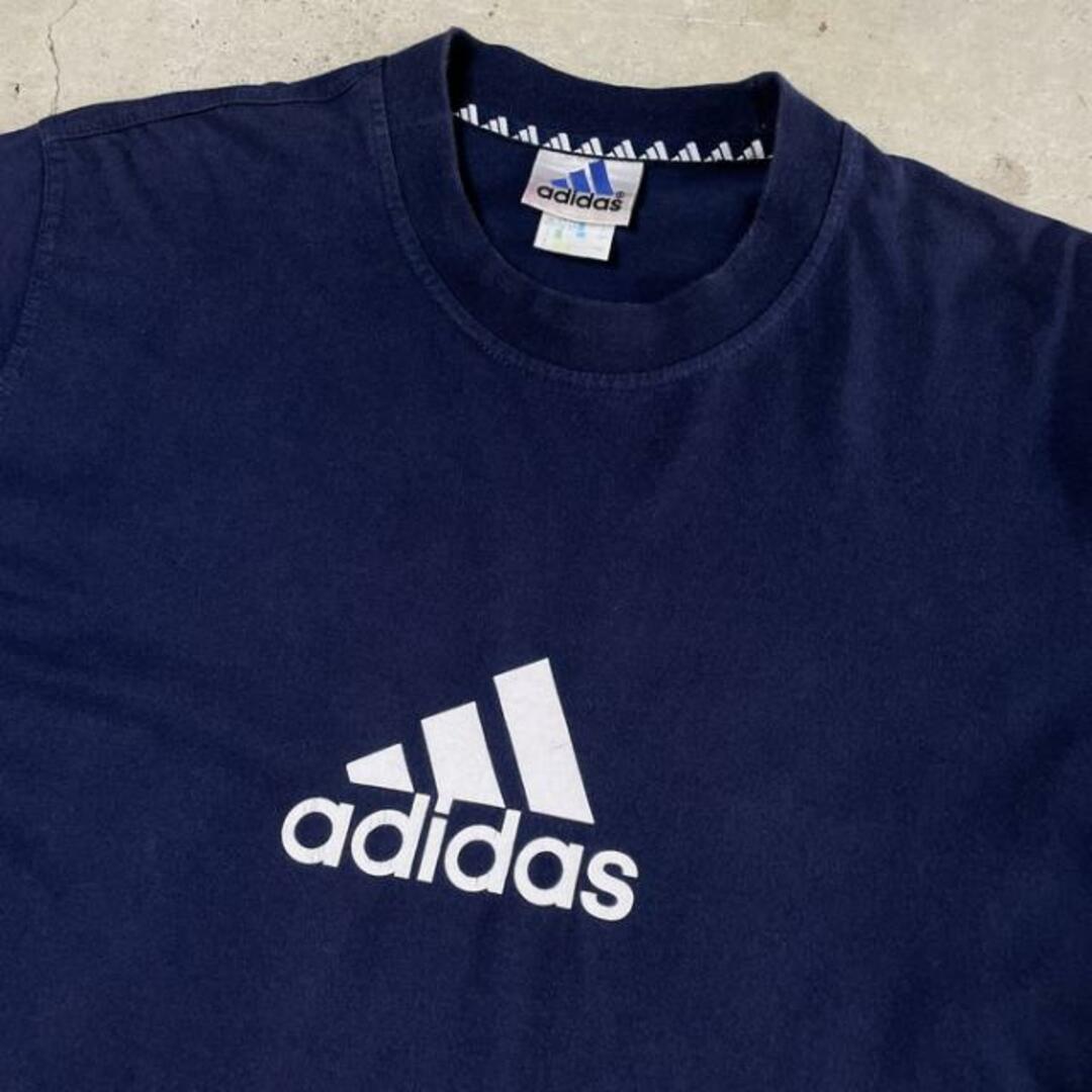 adidas(アディダス)の00年代 adidas アディダス パフォーマンスロゴ 3ストライプ プリント Tシャツ メンズL相当 メンズのトップス(Tシャツ/カットソー(半袖/袖なし))の商品写真