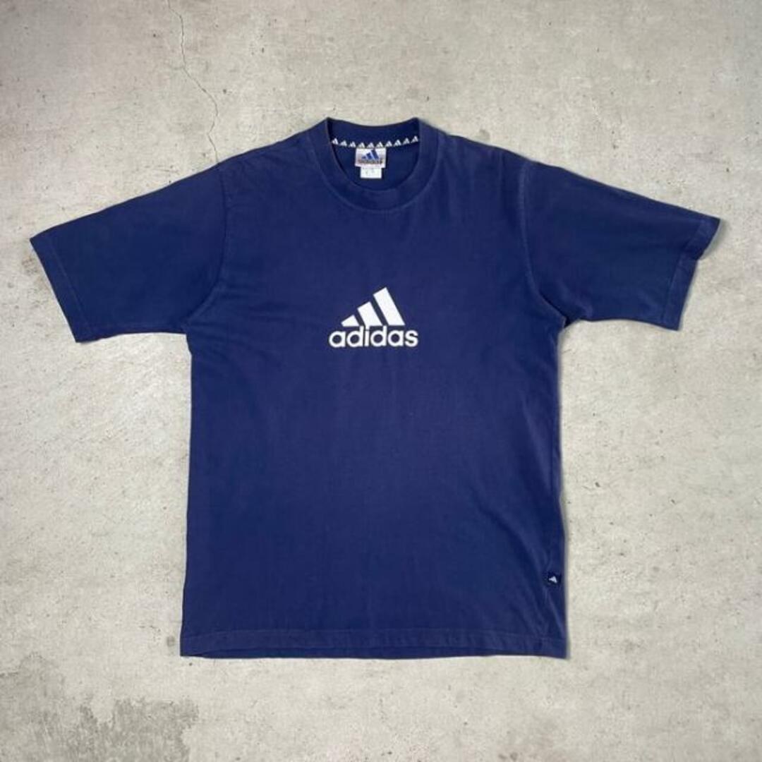 adidas(アディダス)の00年代 adidas アディダス パフォーマンスロゴ 3ストライプ プリント Tシャツ メンズL相当 メンズのトップス(Tシャツ/カットソー(半袖/袖なし))の商品写真