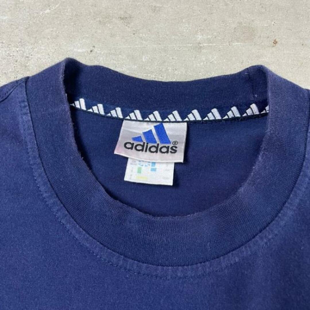 adidas(アディダス)の00年代 adidas アディダス パフォーマンスロゴ 3ストライプ プリント Tシャツ メンズL相当 メンズのトップス(Tシャツ/カットソー(半袖/袖なし))の商品写真