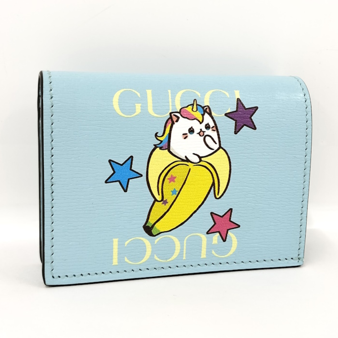 Gucci(グッチ)のGUCCI 二つ折り 財布 レインボー＆スター ばなにゃ ライトブルー系 レディースのファッション小物(財布)の商品写真