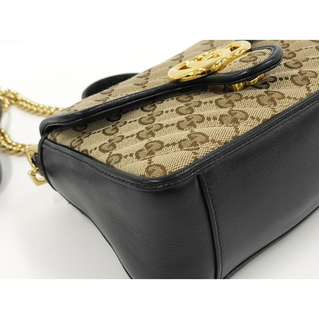 Gucci(グッチ)のGUCCI チェーン ショルダーバッグ  キャンバス GGキャンバス キャンバス レディースのバッグ(ショルダーバッグ)の商品写真