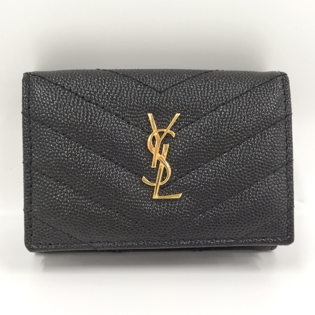 Saint Laurent(サンローラン)のYVES SAINT LAURENT タイニーウォレット 三つ折り財布 レザー レディースのファッション小物(財布)の商品写真