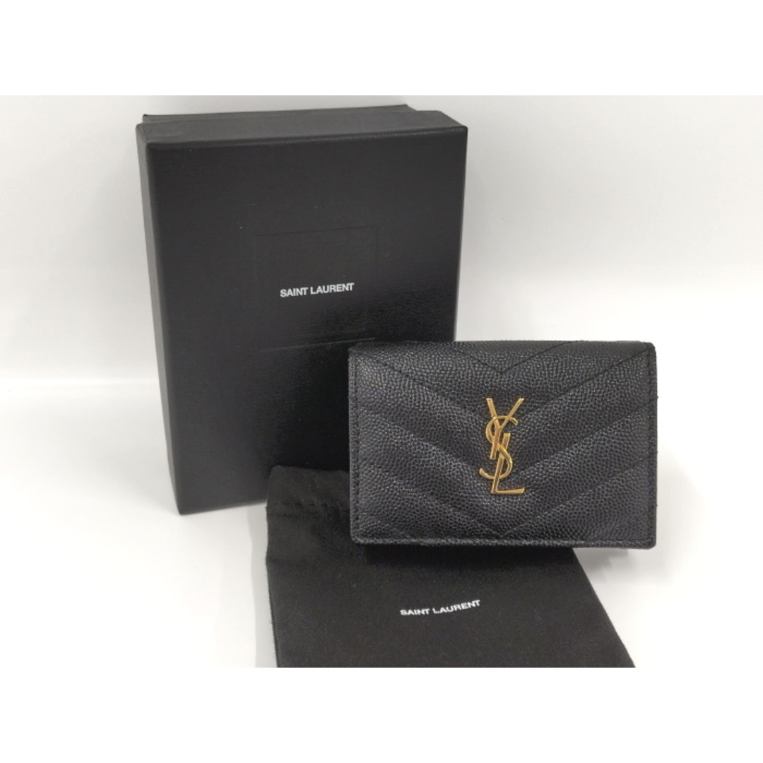 Saint Laurent(サンローラン)のYVES SAINT LAURENT タイニーウォレット 三つ折り財布 レザー レディースのファッション小物(財布)の商品写真