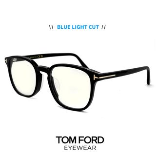 トムフォード(TOM FORD)の【新品】 トムフォード FT5797-k-b/V 001 ブルーライトカット メガネ 度なし 伊達メガネ サングラス TOM FORD tomford ft5797-k-b tf5797kb ft5797kb セル フレーム メンズ 黒縁 黒ぶち ウェリントン型 アジアンフィット モデル(サングラス/メガネ)