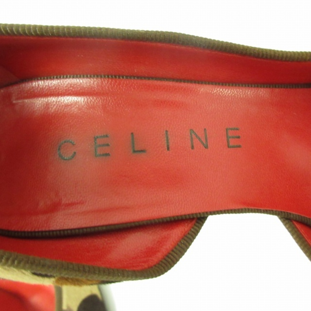 celine(セリーヌ)のセリーヌ レザーパンプス シューズ ヒール 23.5㎝ 茶 IBO47 レディースの靴/シューズ(ハイヒール/パンプス)の商品写真