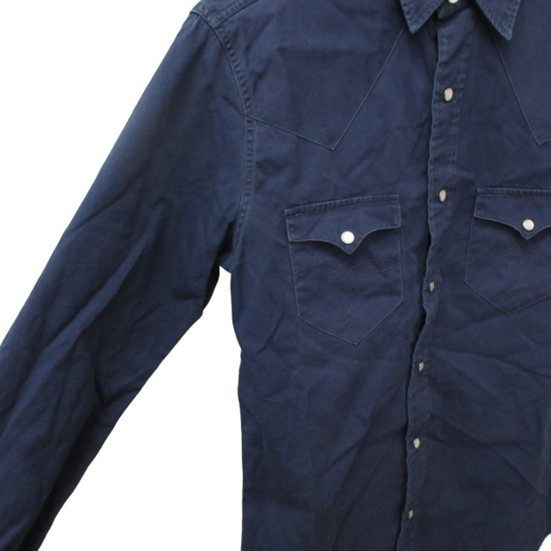 RRL(ダブルアールエル)のダブルアールエル RRL ウエスタンシャツ 長袖 刺繍 紺 XS IBO47 メンズのトップス(シャツ)の商品写真