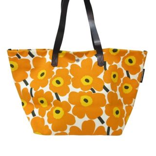 マリメッコ(marimekko)のマリメッコ トートバッグ ハンドバッグ 肩掛けバッグ 花柄 オレンジ ■WY(トートバッグ)