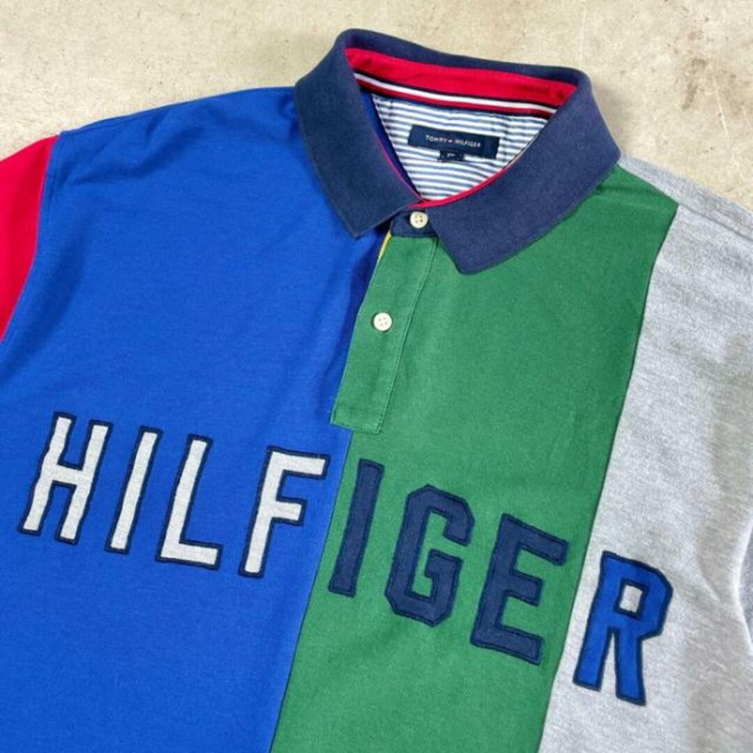 TOMMY HILFIGER(トミーヒルフィガー)のTOMMY HILFIGER トミーヒルフィガー 鹿の子 クレイジーパターン ポロシャツ メンズ2XL メンズのトップス(ポロシャツ)の商品写真